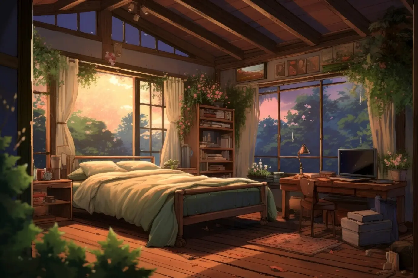 Behagliches Wohnambiente im Anime-Stil